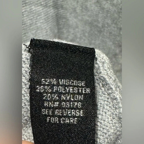 CATHERINE MALANDRINO Gray Diagonal Knit round  boat neck ruffle light sweater XS - Picture 5 of 5